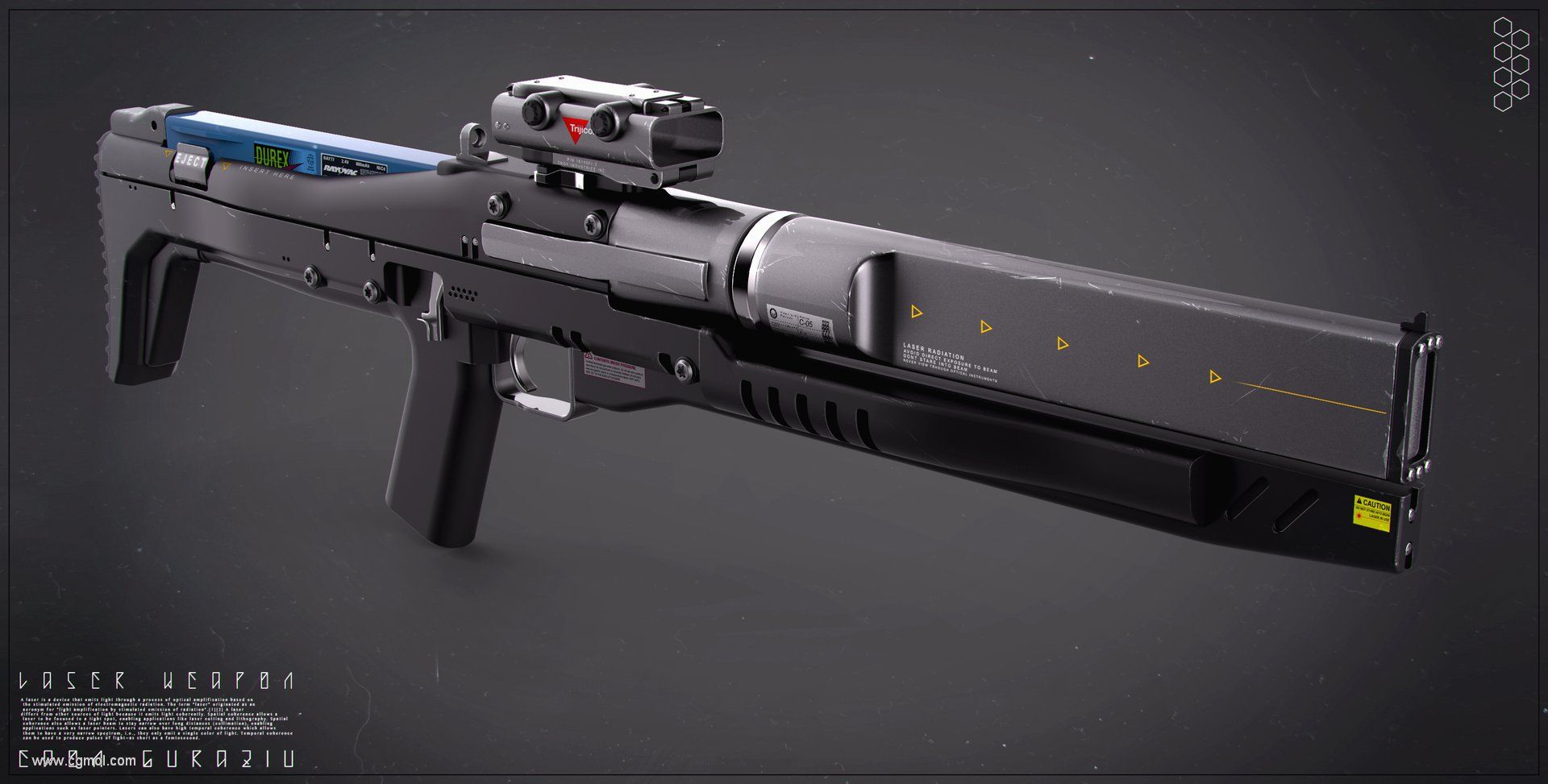 科幻突击步枪概念设计|三维|机械/交通|我最喜欢凤爪寿司 - 原创作品 - 站酷 (ZCOOL)