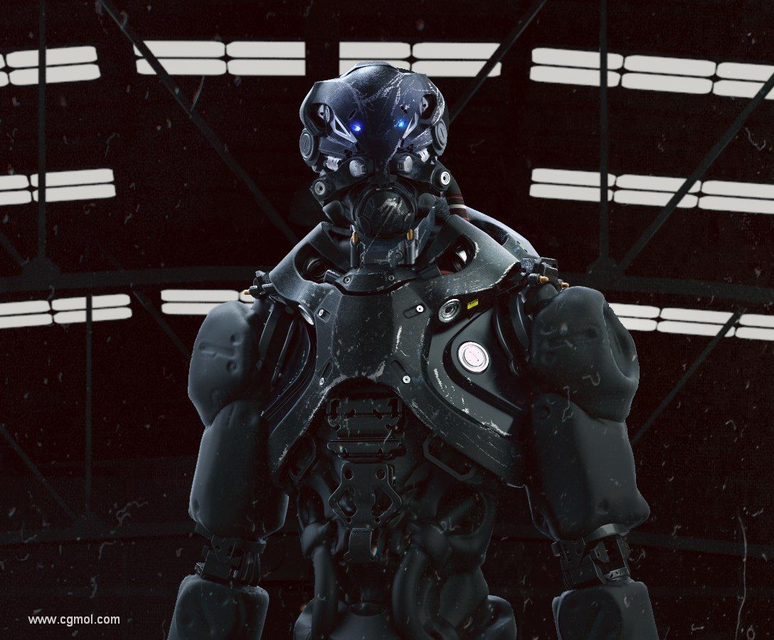 未来战争机器人服务机器人3d模型欣赏