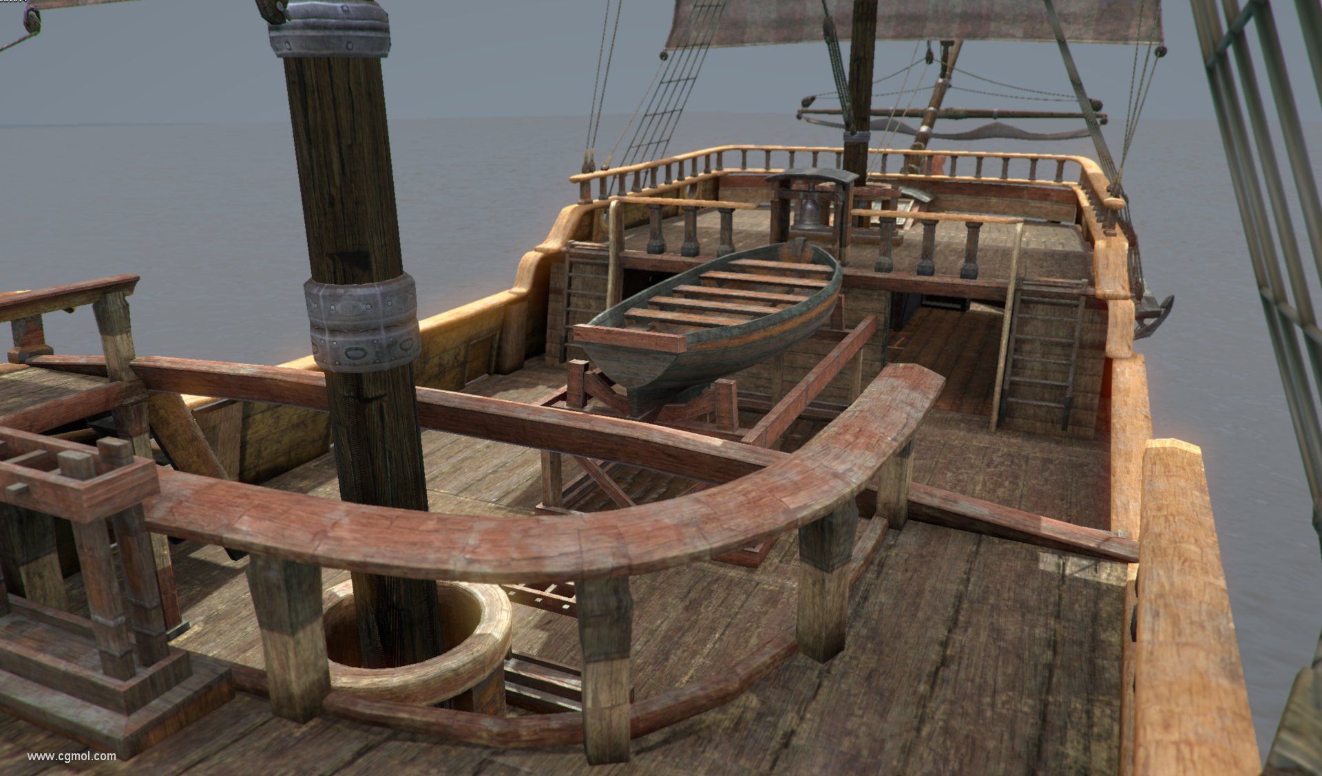 船 飞船 海盗船 帆船 古战船 魔化船 古代船-cg模型免费下载-CG99