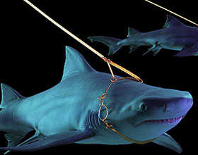 大白鲨精细模型设计,鲨鱼
