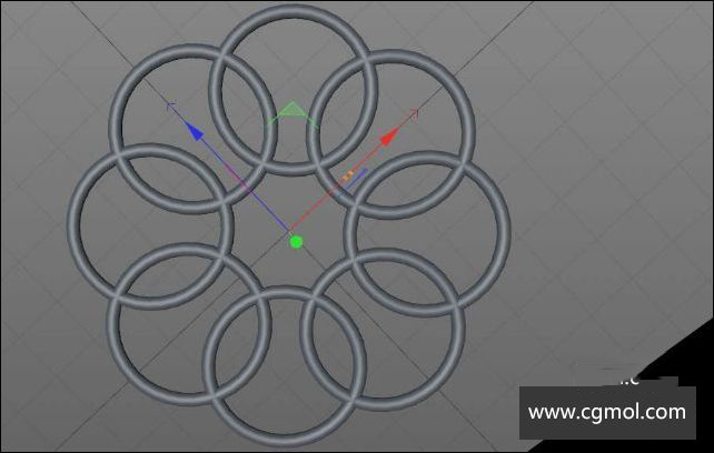 c4d怎么给图形添加阵列组合,如何制作圆环相扣的图文教程