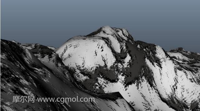 Maya怎么制作逼真的雪山模型