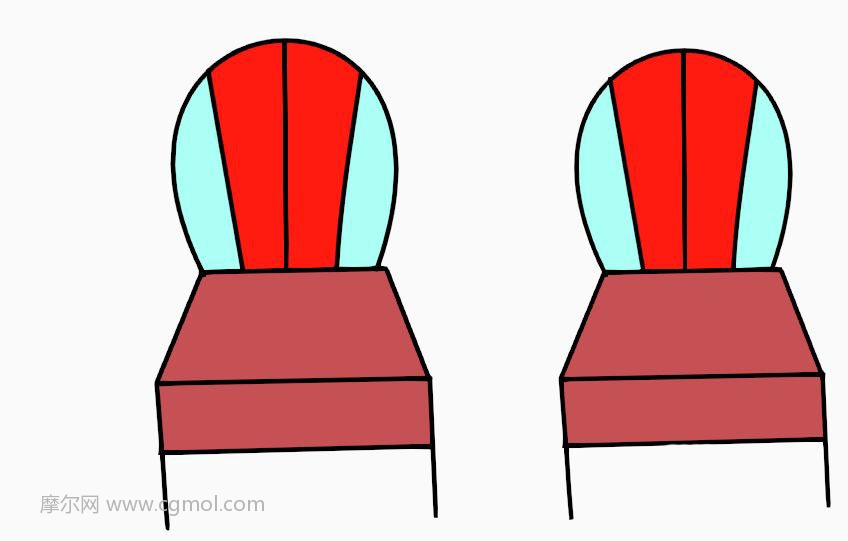 blender怎么制作二维靠背凳子椅子