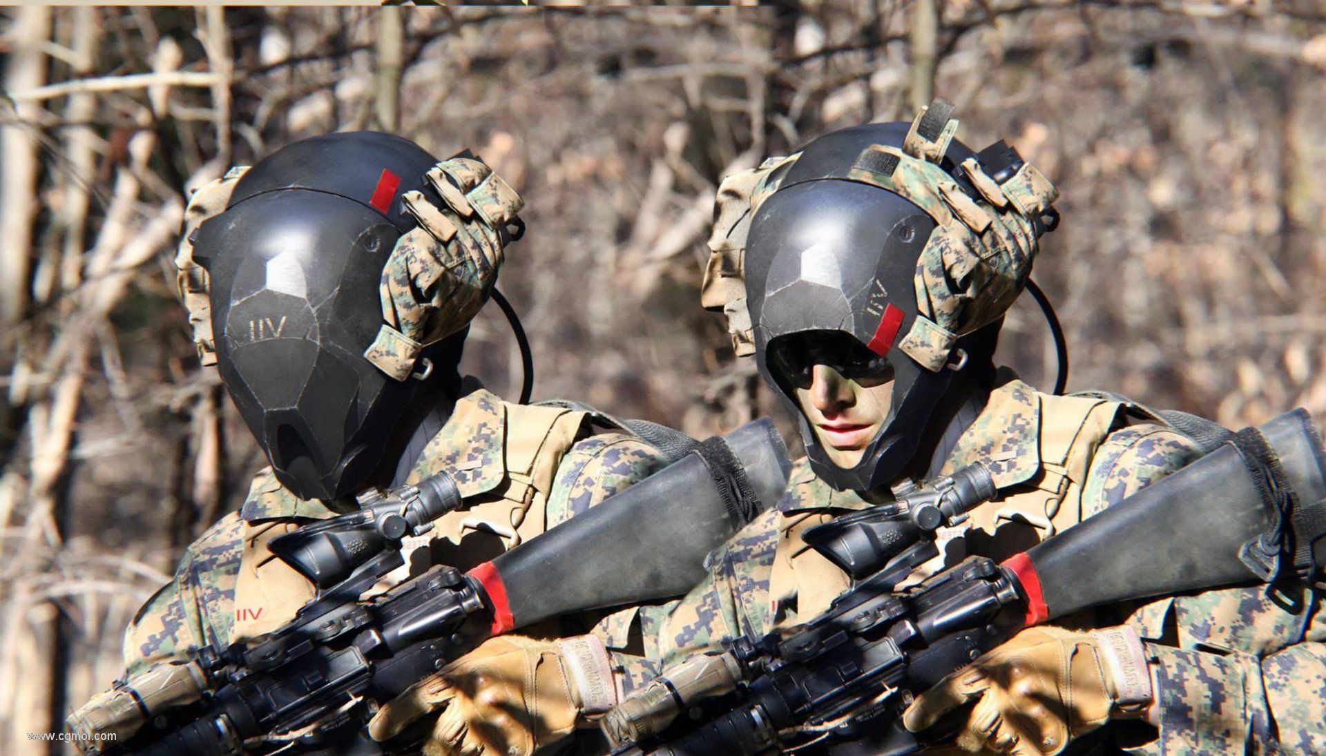 战士 军人 士兵 特种兵 陆军 迷彩服 特警 模型-男人模型库-3ds Max(.max)模型下载-cg模型网