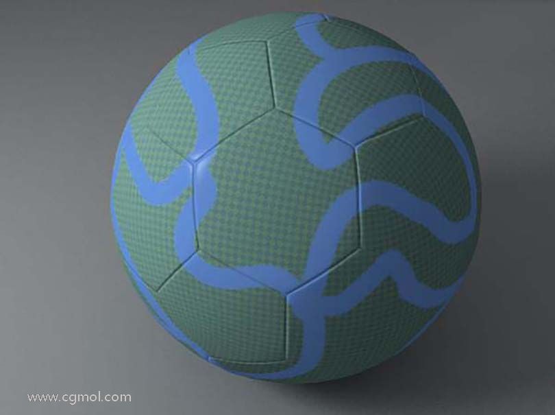 3DsMAX足球贴图制作案例效果图