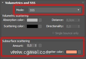 Corona渲染器中两种可用的SSS模式是什么？