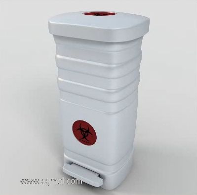 [max视频教程]医用垃圾桶3D模型的制作教程+源文件下载