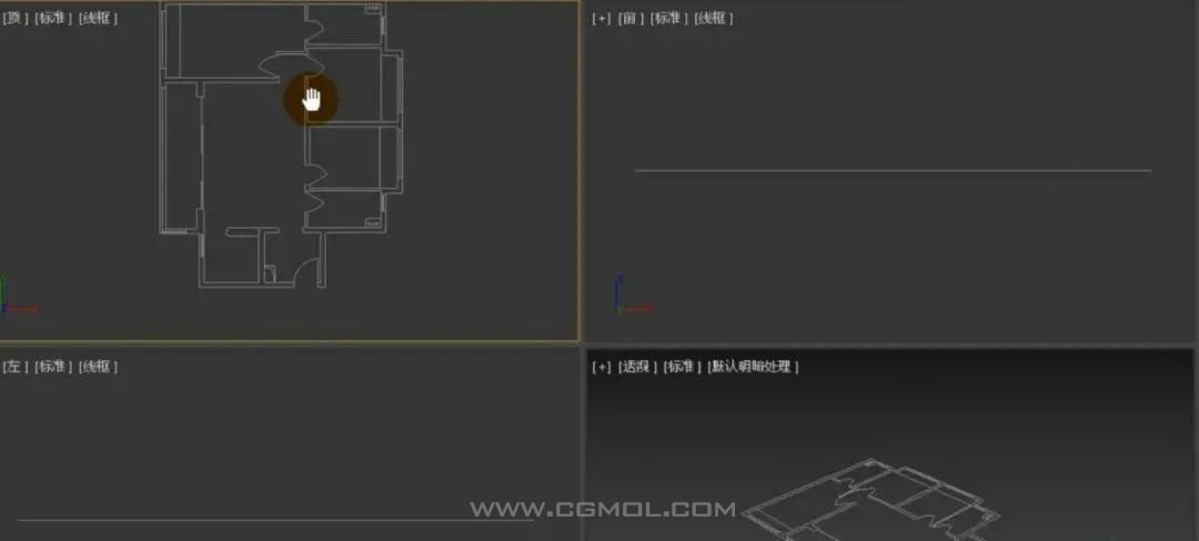 max根据CAD图纸制作户型图的墙体,地面,过门石图文教程