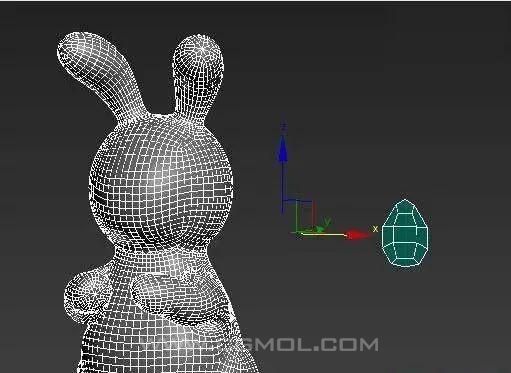 MAX用散布功能创建一个景观树叶兔子模型