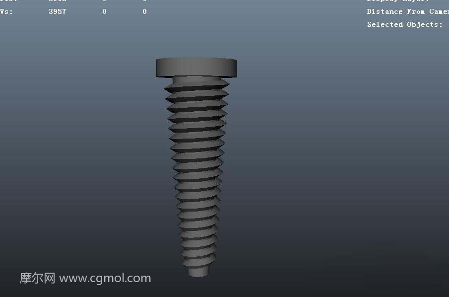 Maya怎么制作螺丝钉模型的图文教程