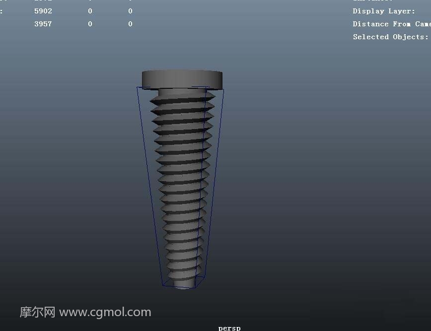 Maya怎么制作螺丝钉模型的图文教程