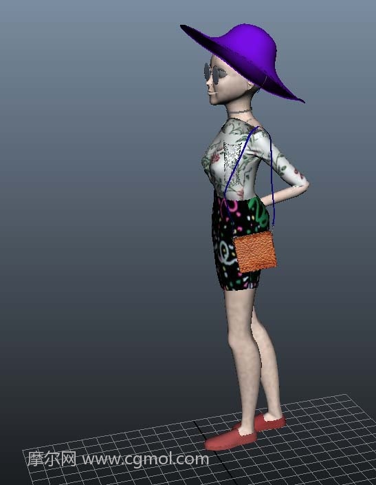 maya怎么给人物模型制作裤子贴图