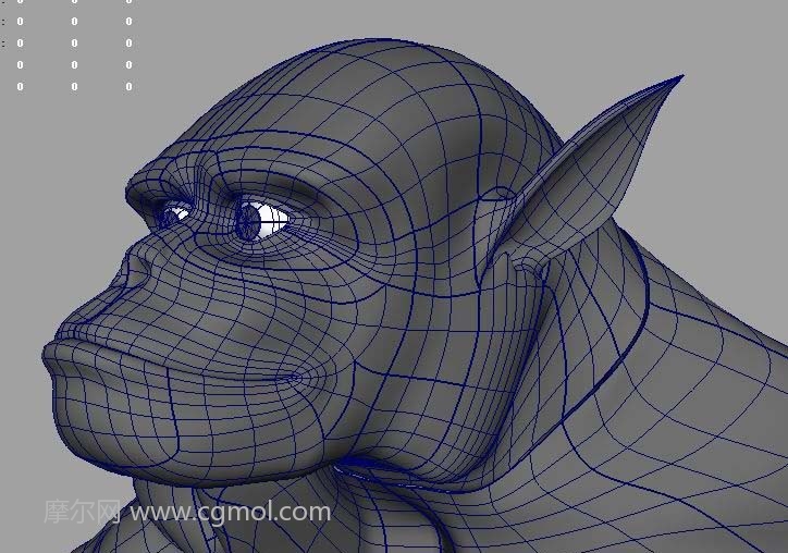 Maya怎么制作一个大猩猩怪兽模型的方法