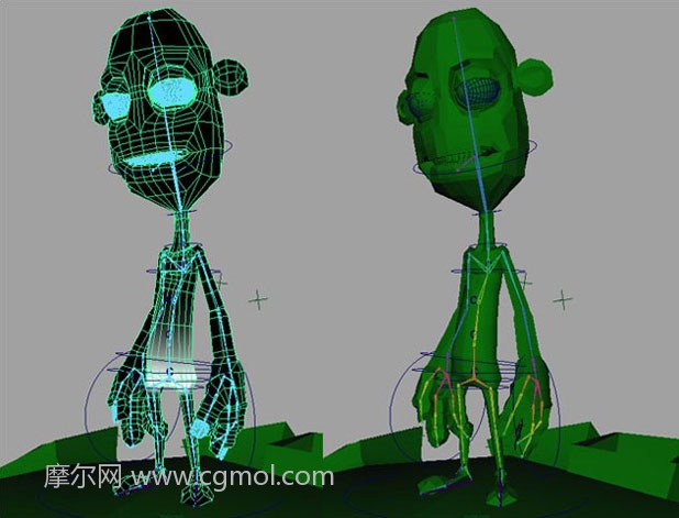 Maya制作可爱卡通外星人模型的方法
