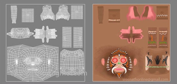 Maya制作印第安风格卡通猴子模型的方法