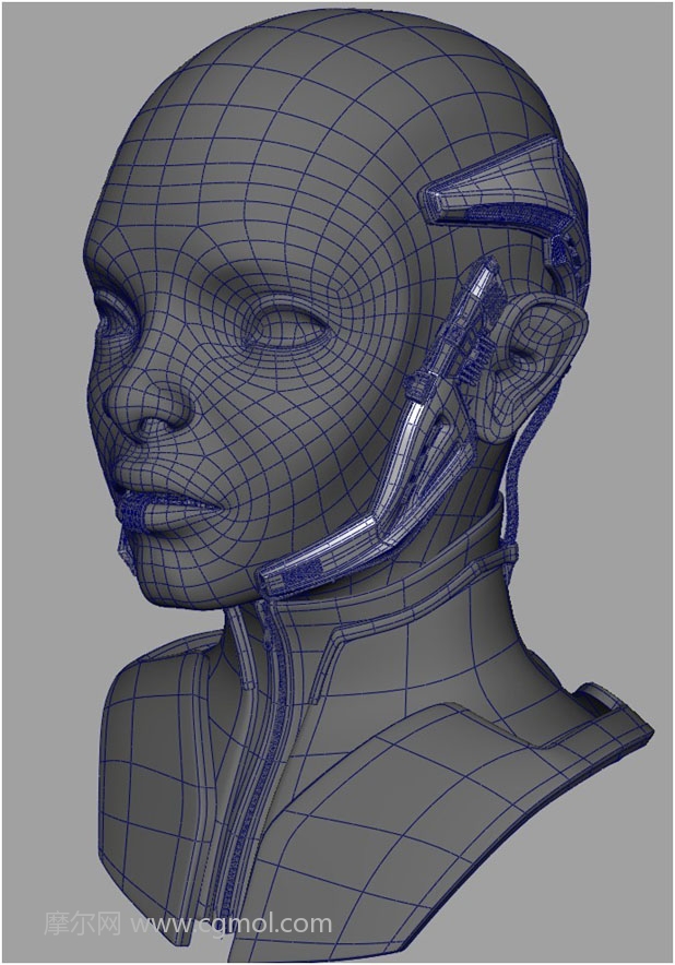 Maya制作外星人头部模型的方法